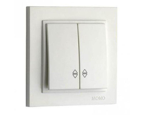 Выключатель Mono Electric Despina двухклавишный проходной жемчуг 102-252523-111 Выключатель Mono Electric Despina двухклавишный проходной жемчуг 102-252523-111