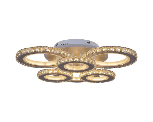 Потолочная светодиодная люстра Reluce 03900-0.3-3+3B WH+CR (RGB) Потолочная светодиодная люстра Reluce 03900-0.3-3+3B WH+CR (RGB)