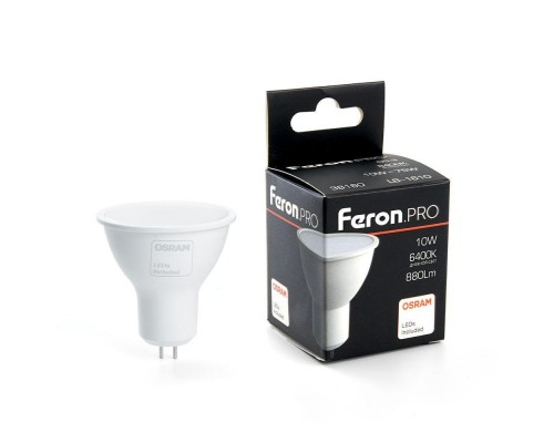 Лампа светодиодная Feron G5.3 10W 6400K матовая LB-1610 38160