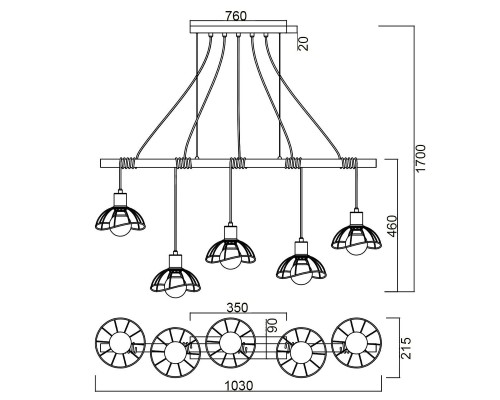 Подвесной светильник Vele Luce Formula VL6482P05