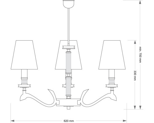 Подвесной светильник  KUTEK SPARONE SPA-ZW-3(N/A)