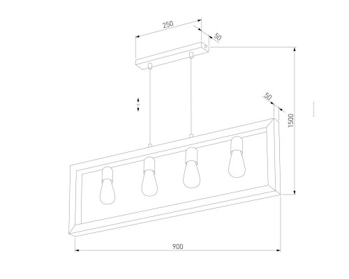 Подвесная люстра TK Lighting 4276 Metro