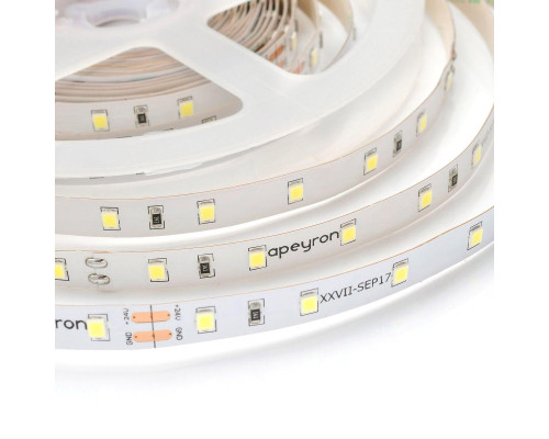 Светодиодная лента Apeyron 15W/m 60LED/m 5050SMD дневной белый 5M 00-339 Светодиодная лента Apeyron 15W/m 60LED/m 5050SMD дневной белый 5M 00-339