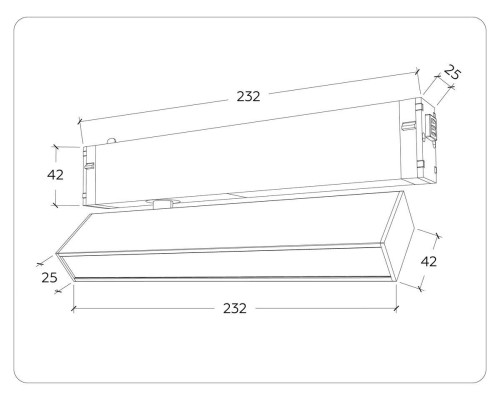 Трековый светодиодный светильник Ambrella Light Track System Magnetic 220V GL1322 Трековый светодиодный светильник Ambrella Light Track System Magnetic 220V GL1322