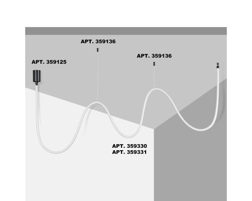Подвесной светодиодный светильник Novotech Ramo Konst 359330
