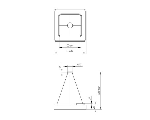 Подвесной светодиодный cветильник Geometria ЭРА Quadro SPO-161-B-40K-060 60Вт 4000К черный Б0050583 Подвесной светодиодный cветильник Geometria ЭРА Quadro SPO-161-B-40K-060 60Вт 4000К черный Б0050583