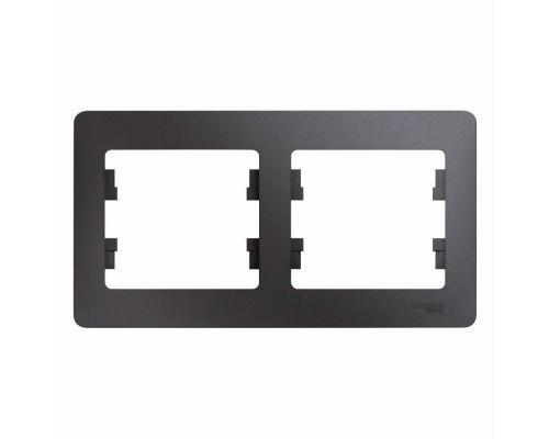 Рамка 2-постовая Systeme Electric Glossa графит GSL001302 Рамка 2-постовая Systeme Electric Glossa графит GSL001302