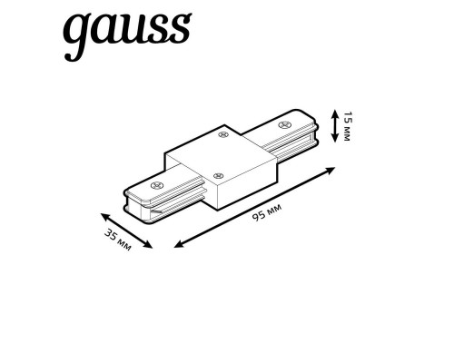 Коннектор прямой Gauss TR106