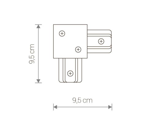 Коннектор L-образный Nowodvorski Profile Recessed 8971