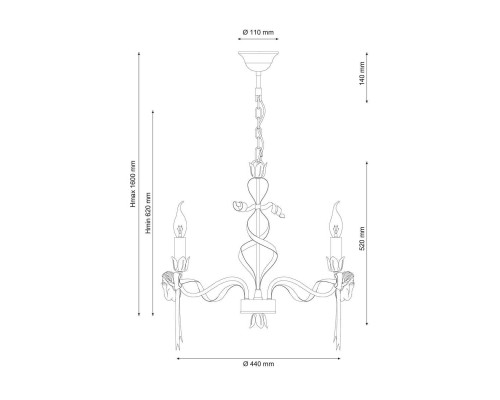 Подвесная люстра Lucia Tucci Angelo 147.5 Ivory