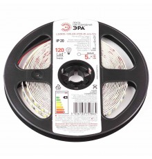 Светодиодная лента ЭРА 4,8W/m 120LED/m 2835SMD белый 5M LS2835-120LED-IP20-W-eco-5m Б0035595