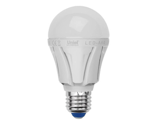 Лампа светодиодная Uniel E27 12W 3000K матовая LED-A60 12W/WW/E27/FR PLP01WH UL-00001526 Лампа светодиодная Uniel E27 12W 3000K матовая LED-A60 12W/WW/E27/FR PLP01WH UL-00001526