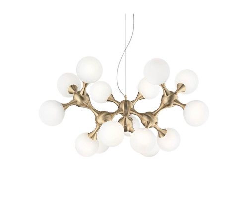Подвесная люстра Ideal Lux Nodi SP15 Ottone Satinato 241012 Подвесная люстра Ideal Lux Nodi SP15 Ottone Satinato 241012