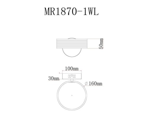 Настенный светодиодный светильник MyFar Vinsent MR1870-1WL
