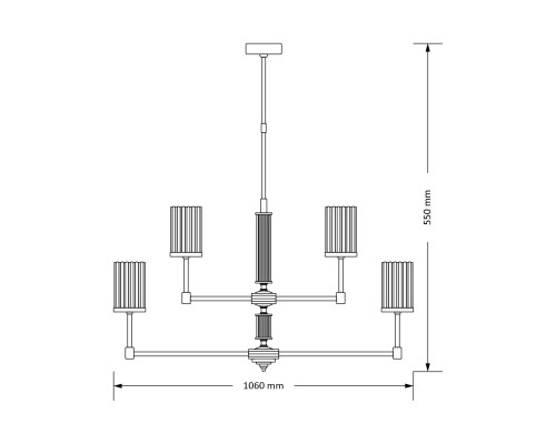 Подвесная люстра KUTEK MOOD Empoli Ryfel EMP-ZWL-4(P)R Подвесная люстра KUTEK MOOD Empoli Ryfel EMP-ZWL-4(P)R