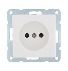 Розетка LK Studio без з/к, со шторками (белый) LK80 843304-1