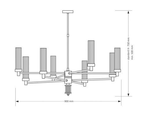 Подвесная люстра KUTEK MOOD Seti SET-ZW-8(CZ) Подвесная люстра KUTEK MOOD Seti SET-ZW-8(CZ)