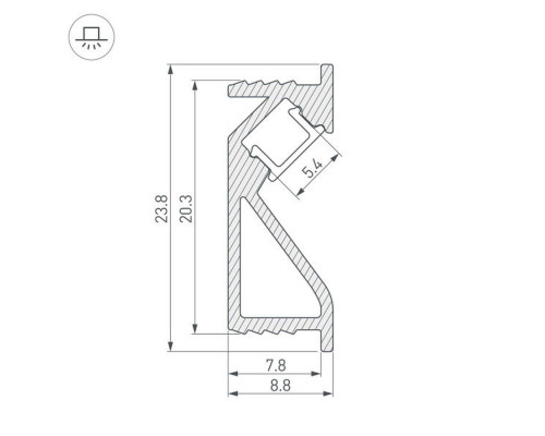 Профиль Arlight SL-BEVEL-2000 ANOD0 031120(1) Профиль Arlight SL-BEVEL-2000 ANOD0 031120(1)