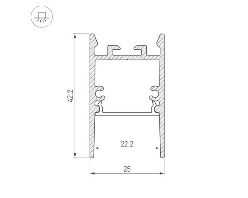 Профиль Arlight SL-Comfort-2542-2000 Anod 031727 Профиль Arlight SL-Comfort-2542-2000 Anod 031727