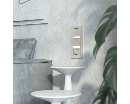 Выключатель двухклавишный (дымчатый) W1220004/ a069452