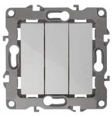 Выключатель трехклавишный ЭРА 12 10AX 250V 12-1107-01 Б0014669