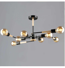 Люстра Reluce 10070-0.3-08 BK+WOOD