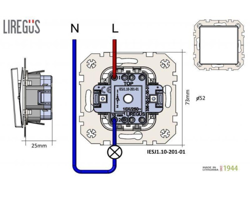 Кнопка звонка Liregus Epsilon коричневый 28-1391 Кнопка звонка Liregus Epsilon коричневый 28-1391