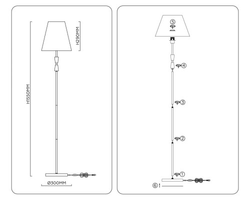 Торшер Ambrella light High light LH75059 Торшер Ambrella light High light LH75059