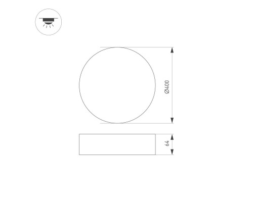 Потолочный светодиодный светильник Arlight IM-Rondo-Emergency-3H-R400-40W Warm3000 039650 Потолочный светодиодный светильник Arlight IM-Rondo-Emergency-3H-R400-40W Warm3000 039650