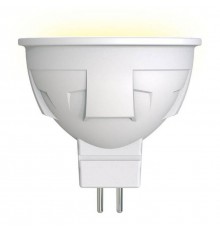 Лампа светодиодная диммируемая Uniel GU5.3 6W 3000K матовая LED-JCDR 6W/WW/GU5.3/FR/DIM PLP01WH UL-00003991