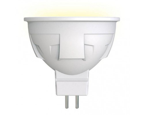 Лампа светодиодная диммируемая Uniel GU5.3 6W 3000K матовая LED-JCDR 6W/WW/GU5.3/FR/DIM PLP01WH UL-00003991