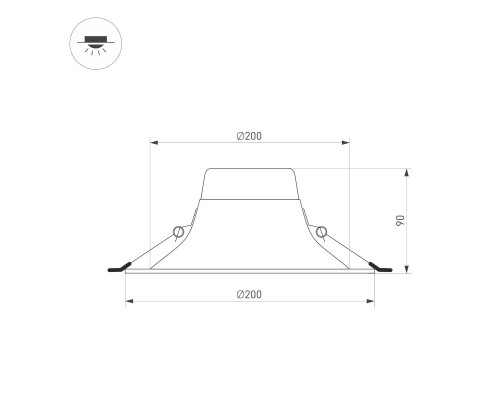 Встраиваемый светодиодный светильник Arlight MS-Blizzard-Built-R215-20W Warm3000 036606 Встраиваемый светодиодный светильник Arlight MS-Blizzard-Built-R215-20W Warm3000 036606