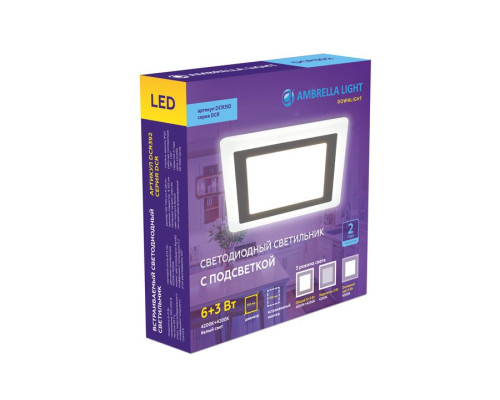 Встраиваемый светодиодный светильник Ambrella light Downlight DCR392 Встраиваемый светодиодный светильник Ambrella light Downlight DCR392