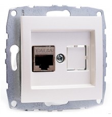 Розетка компьютерная RJ45 Mono Electric Despina/ Larissa 6 кат жемчуг 500-002505-125
