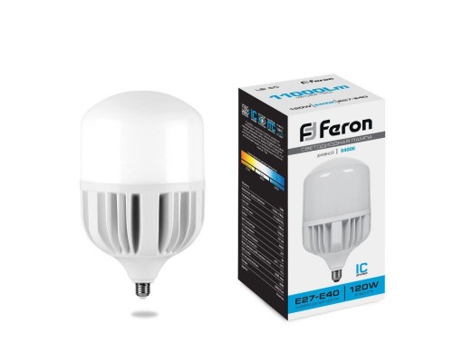Лампа светодиодная Feron E27-E40 120W 6400K матовая LB-65 38197
