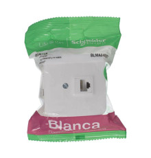 Розетка компьютерная RJ45 Systeme Electric Blanca 5e кат UTP белая BLNIA045001