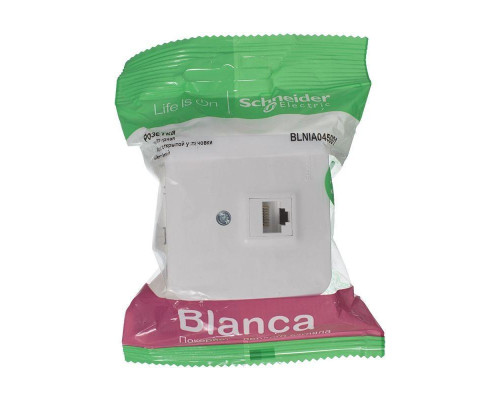 Розетка компьютерная RJ45 Systeme Electric Blanca 5e кат UTP белая BLNIA045001 Розетка компьютерная RJ45 Systeme Electric Blanca 5e кат UTP белая BLNIA045001