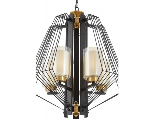 Подвесная люстра Lumina Deco Canti LDP 1244-5 BK+MD Подвесная люстра Lumina Deco Canti LDP 1244-5 BK+MD