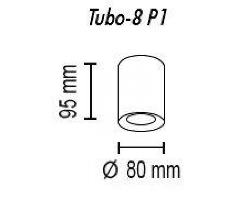 Потолочный светильник TopDecor Tubo8 P1 10 G