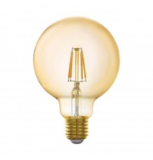 Лампа светодиодная филаментная диммируемая Eglo E27 5,5W 2200K золотистая 11866