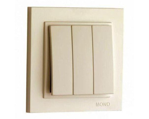Выключатель Mono Electric Despina трехклавишный крем 102-170022-114 Выключатель Mono Electric Despina трехклавишный крем 102-170022-114