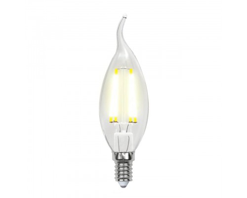 Лампа светодиодная филаментная Uniel E14 7,5W 3000K прозрачная LED-CW35-7,5W/WW/E14/CL GLA01TR UL-00003248 Лампа светодиодная филаментная Uniel E14 7,5W 3000K прозрачная LED-CW35-7,5W/WW/E14/CL GLA01TR UL-00003248