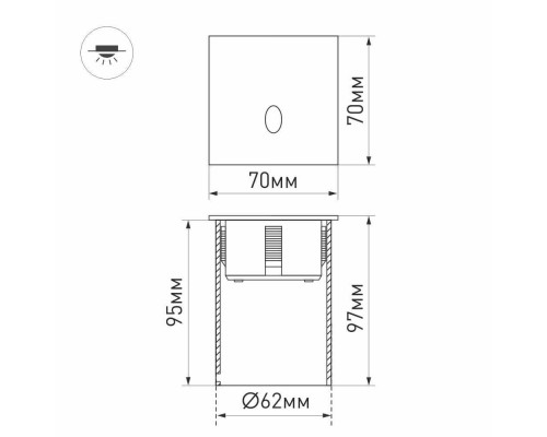 Встраиваемый светодиодный светильник Arlight LT-Gap-S70x70-3W Warm3000 025738 Встраиваемый светодиодный светильник Arlight LT-Gap-S70x70-3W Warm3000 025738