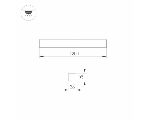 Потолочный светодиодный светильник Arlight Snap-Starline-Flat-S1200-26W Day4000 031476 Потолочный светодиодный светильник Arlight Snap-Starline-Flat-S1200-26W Day4000 031476