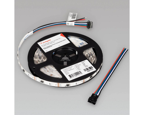 Светодиодная лента Arlight 14W/m 60LED/m 5060SMD разноцветный 5М DMX-B60-10mm 12V 039174 Светодиодная лента Arlight 14W/m 60LED/m 5060SMD разноцветный 5М DMX-B60-10mm 12V 039174