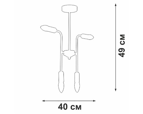 Потолочная люстра Vitaluce V3022-1/4PL