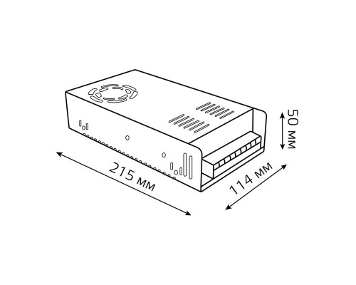 Блок питания Gauss Led Strip PS 12V 400W IP20 40A 202003400 Блок питания Gauss Led Strip PS 12V 400W IP20 40A 202003400