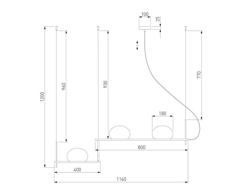 Подвесной светильник Eurosvet Stair 70145/3 черный Подвесной светильник Eurosvet Stair 70145/3 черный