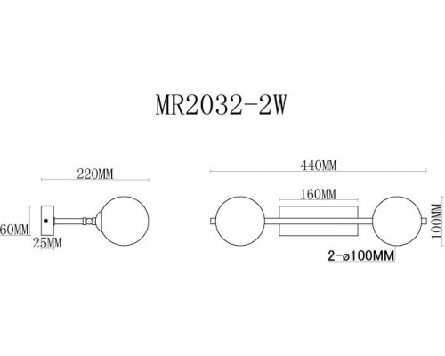 Бра MyFar Valency MR2032-2W