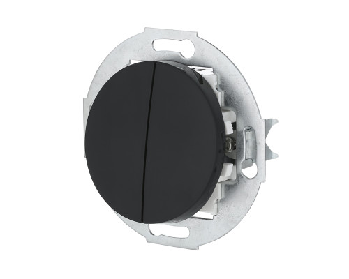 Переключатель LK Studio двухклавишный с двух мест (схема 6+6) 16 A, 250 B (черный) Vintage 881308-1